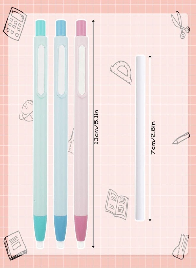 Geluode 6Pcs Retractable Click Eraser with 6Pcs Refill Erasers, Colourful Premium Pen Style Rubber Stick Erasers Mechanical Grip Eraser for Kids Students Artist Painting Writing - Image 2