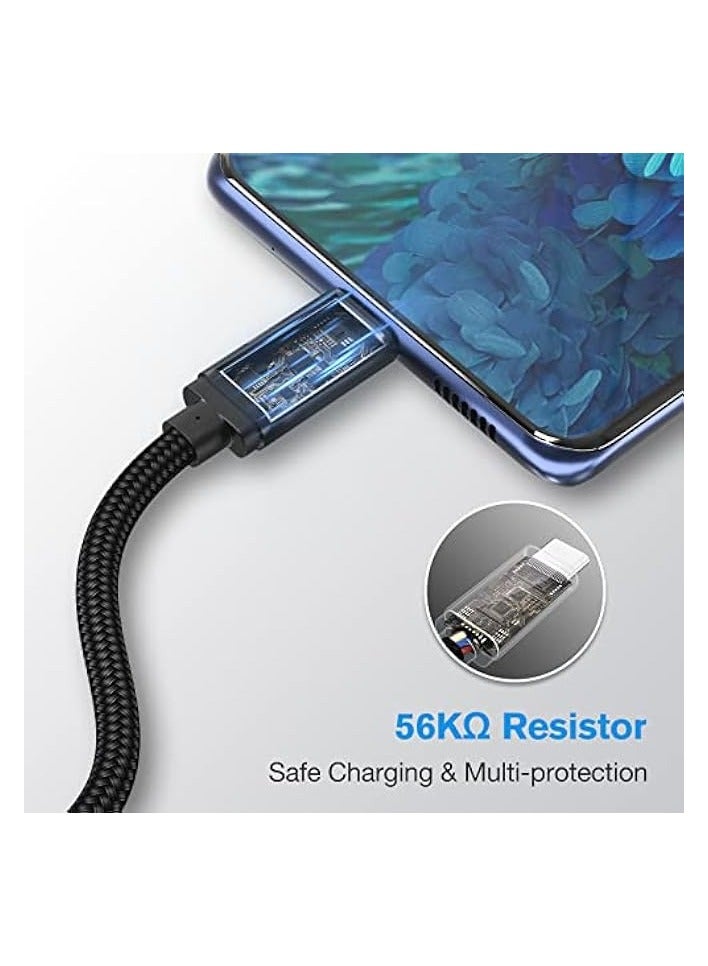 JOTO Type C Cable Extra Long 10ft, USB-C 3.1 Type-C to USB 3.0 Type A Charging Data Cable Heavy Duty Nylon Braided for iPad Pro 12.9/11 Galaxy Ultra S20+ S10 S9 Note 10 9 Tab S4 Nintendo Switch -Black - Image 4