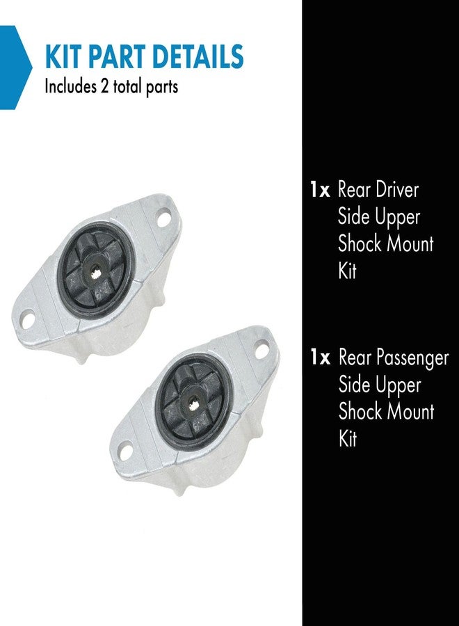 TRQ Rear Upper Shock Mount Bracket Driver & Passenger Side 2 Piece Kit Pair for 2013-2017 Ford Escape / 2012-2017 Focus / 2013-2017 C-Max / 2015-2016 MKC / 2004-2013 Mazda3 / 2006-2010 Mazda5 - Image 2