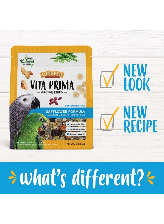 فيتاكرافت طعام الببغاء الكبير من Sunseed Vita Prima Wholesome Nutrition Safflower Formula، 4 رطل - Image 2