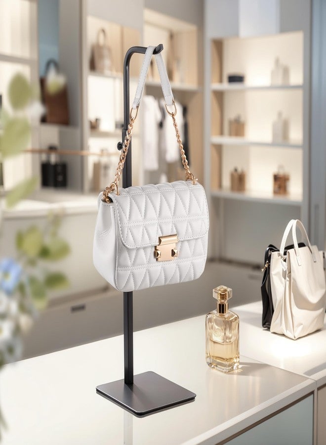 حامل عرض حقائب بيكبيف - علاقة قابلة للتعديل للحقائب والأكاليل والأكياس، رف طاولة أسود للاستخدام المنزلي والخزائن والمتاجر - Image 4