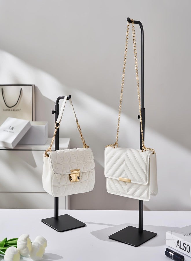 حامل عرض حقائب بيكبيف - علاقة قابلة للتعديل للحقائب والأكاليل والأكياس، رف طاولة أسود للاستخدام المنزلي والخزائن والمتاجر - Image 2