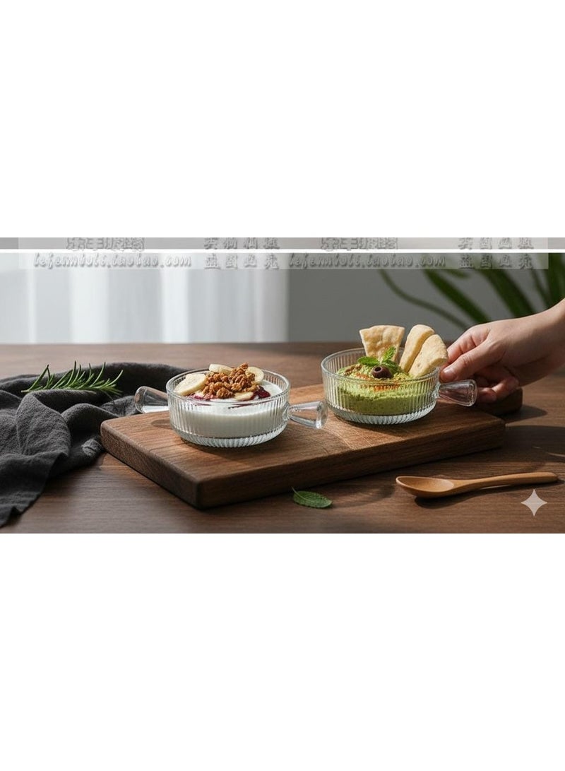 set Glass Handled Bowls Set (3 Pieces) - Image 2