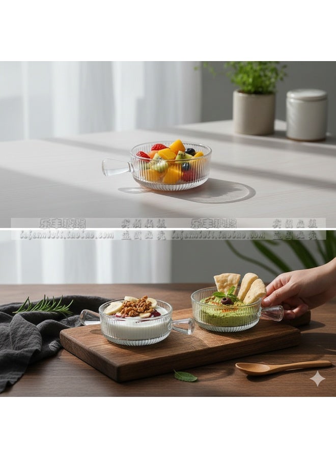 set Glass Handled Bowls Set (3 Pieces) - Image 3