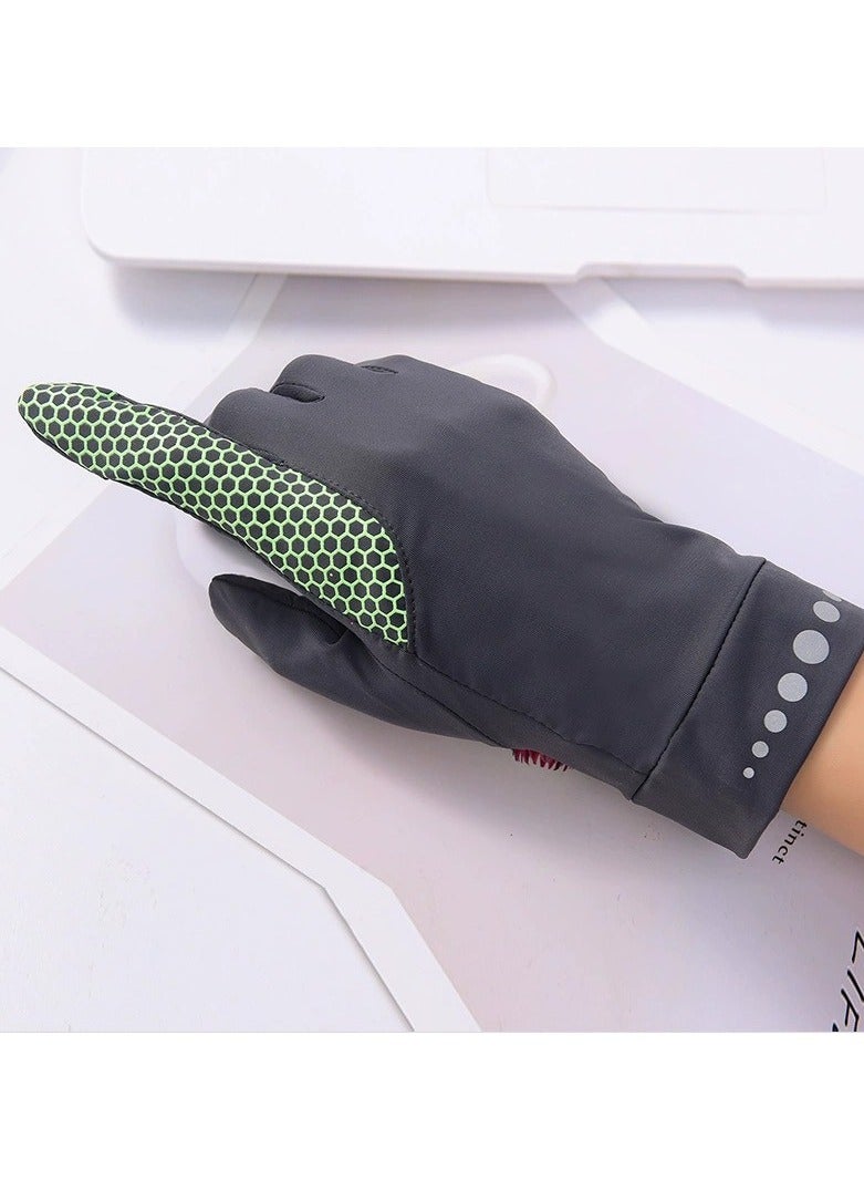 DUNISO Women UV Sun Protection Gloves Full Finger Touchscreen Non Slip Gloves Breathable Summer Outdoor Gloves for Driving Riding Outdoor - Image 2