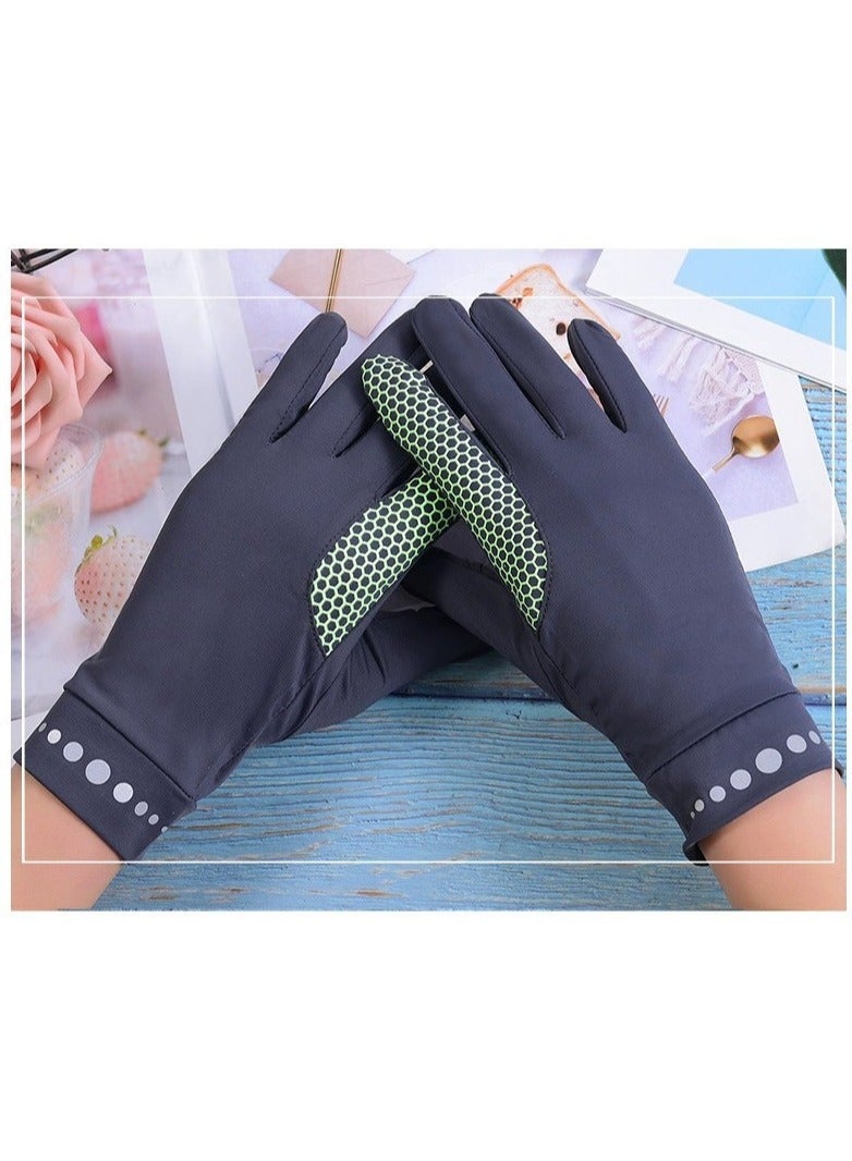DUNISO Women UV Sun Protection Gloves Full Finger Touchscreen Non Slip Gloves Breathable Summer Outdoor Gloves for Driving Riding Outdoor - Image 3