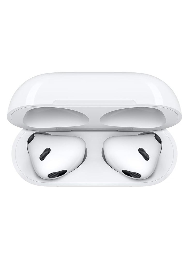 Wireless Earbuds Earpods Bluetooth In-Ear True Wireless Stereo Bluetooth Earphone Air pod TWS with wireless charging case Airp𝖔𝖉𝖘 Compatiable for Android & Apple (Airpods 3rd Gen) (White)