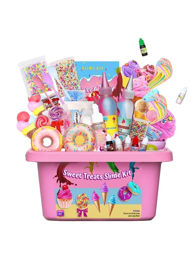 Slant DIY Slime Kit for Kids-Non-Sticky Soft Scented to Make Cloud Slime Foam Slime Butter Slime Unicorn Slime Candy Slime with Charms Stress Relief Party Favors Great Gift Idea - Image 1
