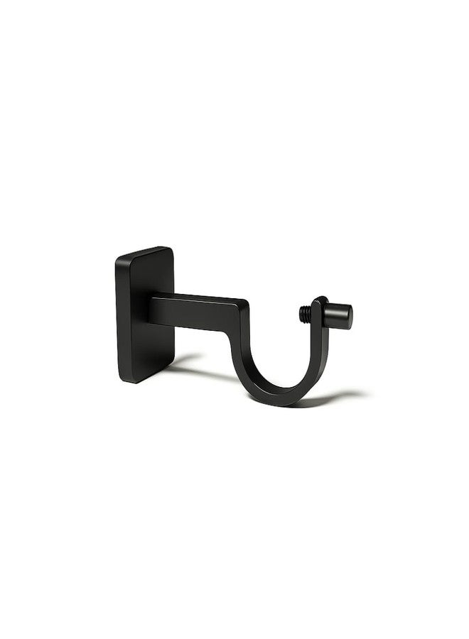 Colornest Curtain Rod Brackets for 1-Inch Curtain Pole | Premium Metal Curtain Holders, 35 Kg Load Capacity| Wall Mount Support Hardware - 2 pcs | Black Matte - Image 3