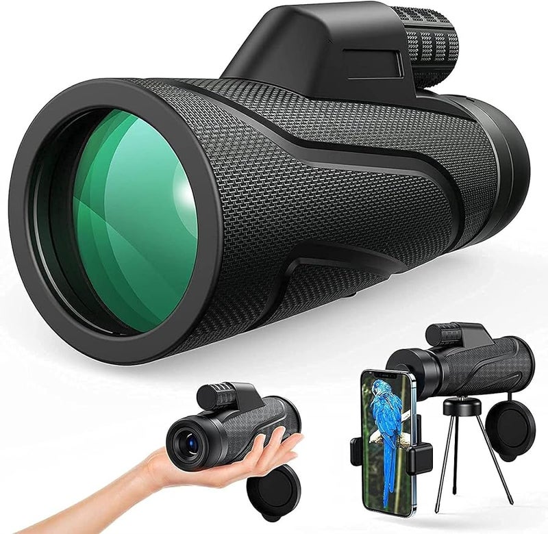12x50 Monocular Telescope Waterproof Fogproof Shockproof with Phone Adapter Tripod for Bird Watching Camping Hiking - Image 2