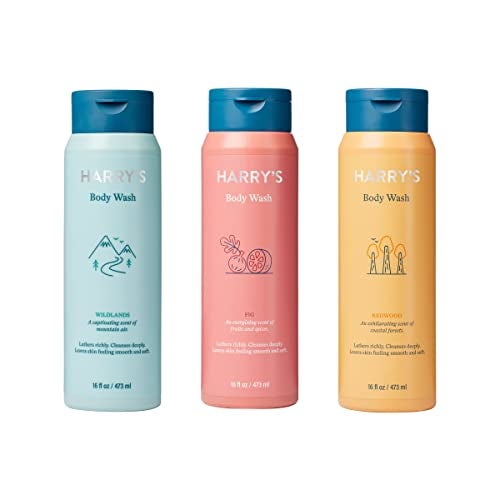 Harry's Men's Body Wash Shower Gel, Variety - Fig, Wildlands, Redwood (Pack of 3) - Image 1