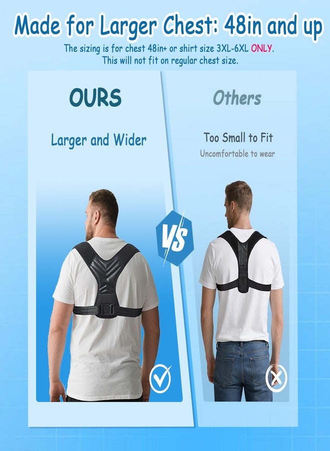King Mills Plus Size Back Brace, Back Brace Posture Corrector for Women, and Men, Ideally Use as Plus Size XXXL to 6XL Back Straps for Posture, Hydrolabs Posture Fix, or Rounded Shoulder Corrector - Image 2