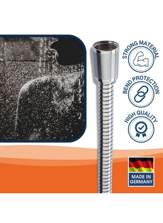 كيستين ماشر خرطوم دش مرن من الفولاذ المقاوم للصدأ مع أغراف مزدوجة فضي 150 سم 5140P 12 C150 - Image 5