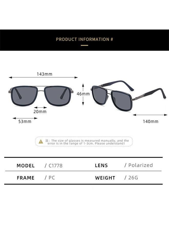 Sharpdo - TR polarized Men's Square Sunglasses - Image 1