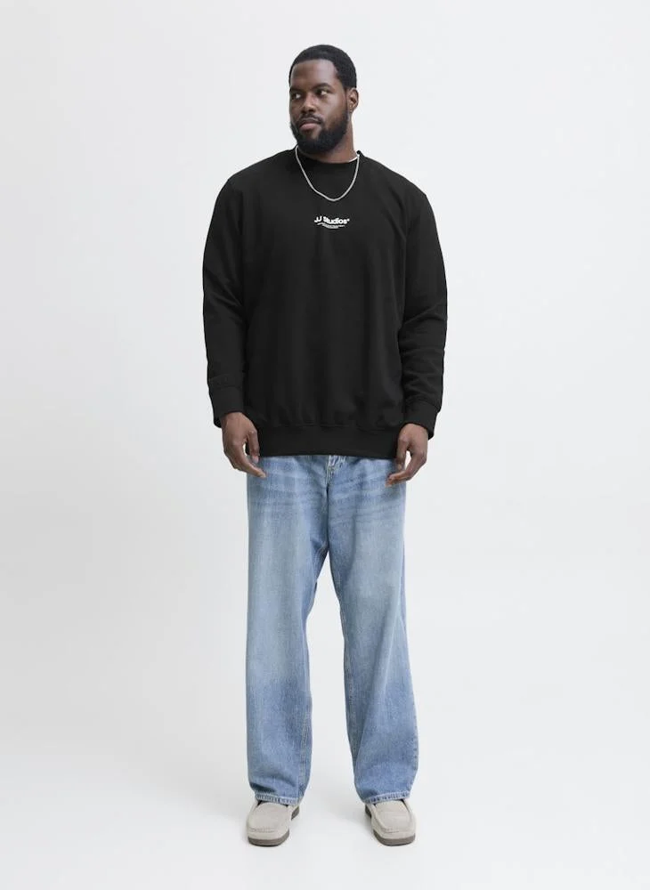 JACK & JONES  Plus Logo Crew Neck Sweatshirt for Men | Best Price UAE