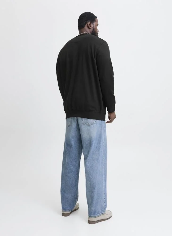 JACK & JONES Plus Logo Crew Neck Sweatshirt