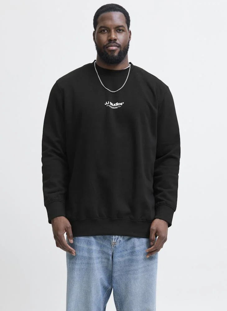 JACK & JONES  Plus Logo Crew Neck Sweatshirt for Men | Best Price UAE