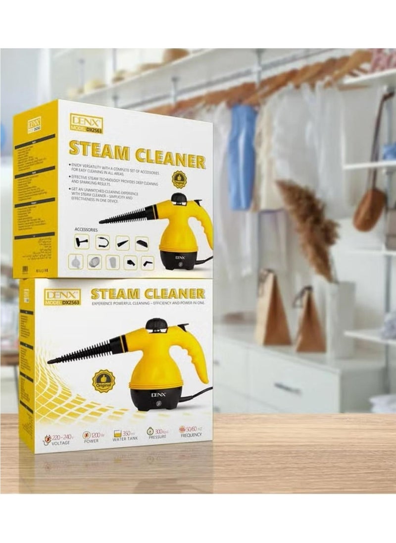 Denx - High Pressure Steam Cleaner, Mini Steam Cleaner for Kitchen and Home Multi-Color Yellow/Black/White - Image 1