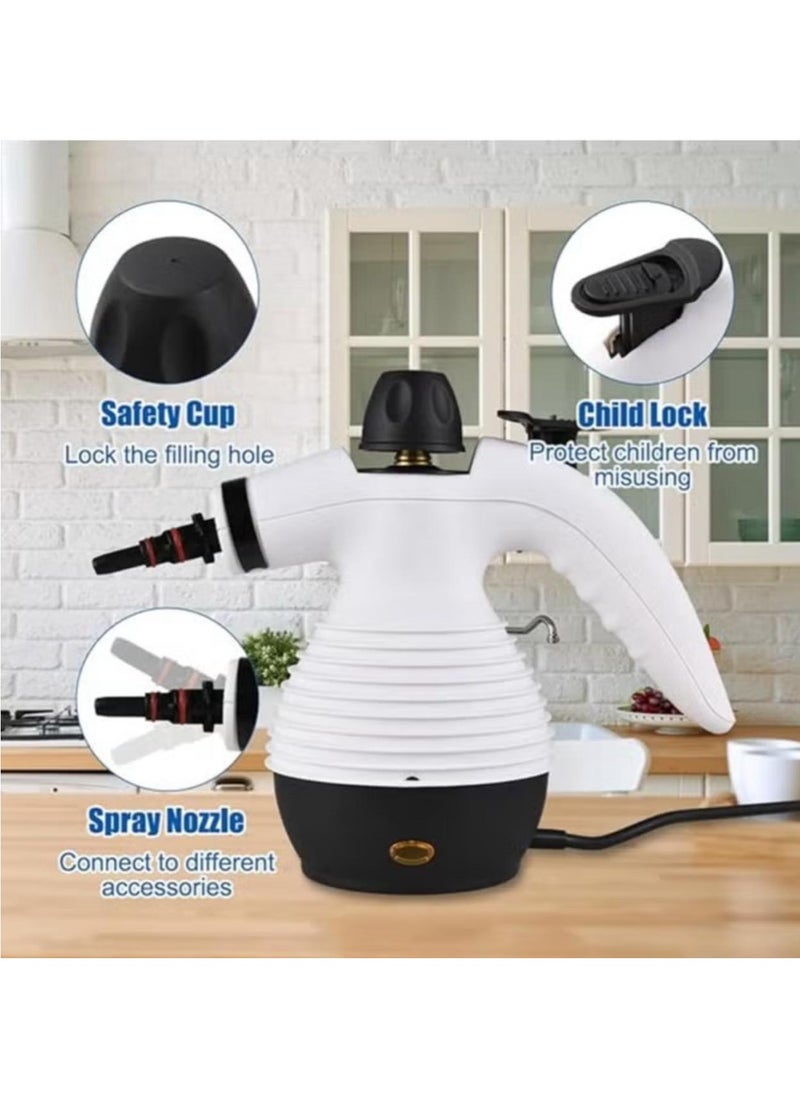 Denx - High Pressure Steam Cleaner, Mini Steam Cleaner for Kitchen and Home Multi-Color Yellow/Black/White - Image 1