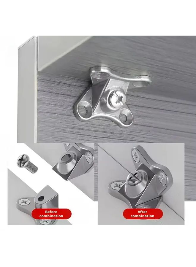 Zinc Alloy Butterfly Corner Brackets 6 Brackets 24 Screws Furniture Reinforcement - Image 2