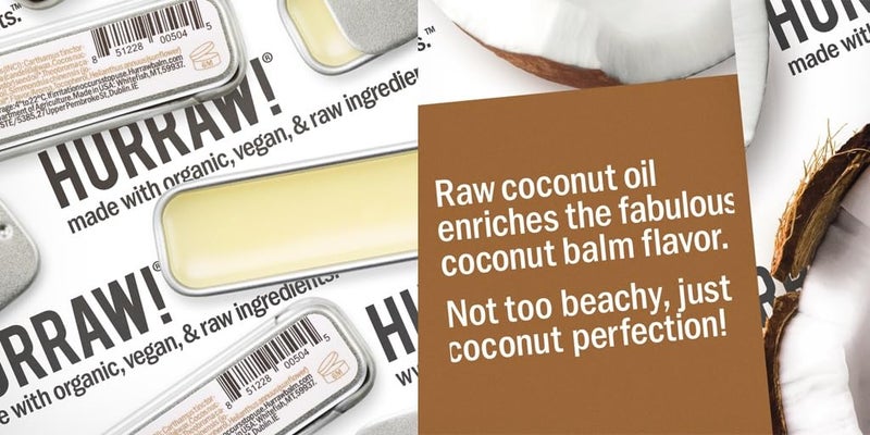 Hurraw! Coconut, Mint, Vanilla Lip Balm Slim Slider Tins, 3 Pack Bundle: Organic, Certified Vegan, Cruelty and Gluten Free. Non-GMO, All Natural Ingredients. Bee, Shea, Soy and Palm Free. Made in USA - Image 4