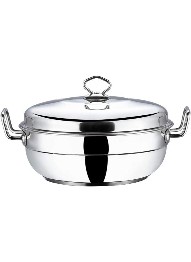 VINOD Stainless Steel 7 pcs Deluxe Multi Kadai with lid  - Image 4