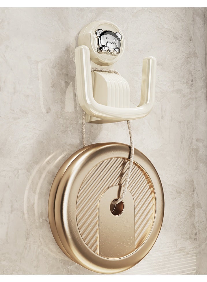 حاملان للنعال للحمام، رف جداري، حامل تخزين متعدد الأغراض للنعال، منظم أحذية جداري موفر للمساحة، خطاف لاصق مقاوم للماء للنعال للحمام وغرفة النوم - Image 2