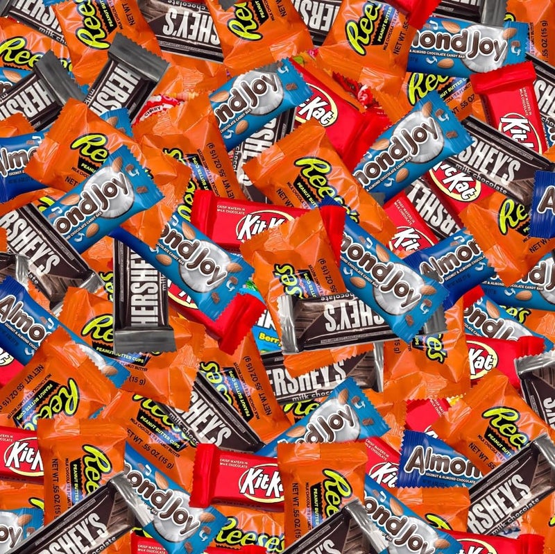 Chocolate Candy Variety Pack - 2 LB Snack Size Mix - Mini Bars, Peanut Butter Cups, Almond & Wafer Chocolates - Individually Wrapped Bulk Party Candy - Approx. 90 Count - Image 3