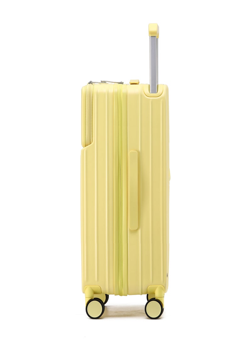 خفيفة الذهاب الأمتعة - LIGHTGO 7615 أصفر الحجم حقيبة 28"حالة فحص في الأمتعة مع توسيع مع TSA السفر حقيبة YKK السحاب جيب الكمبيوتر المحمول - Image 1