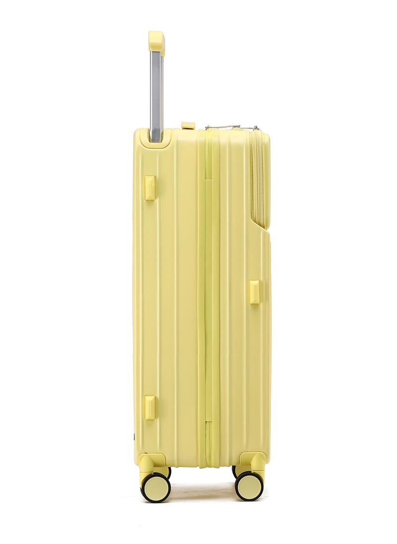خفيفة الذهاب الأمتعة - LIGHTGO 7615 أصفر الحجم حقيبة 28"حالة فحص في الأمتعة مع توسيع مع TSA السفر حقيبة YKK السحاب جيب الكمبيوتر المحمول - Image 1