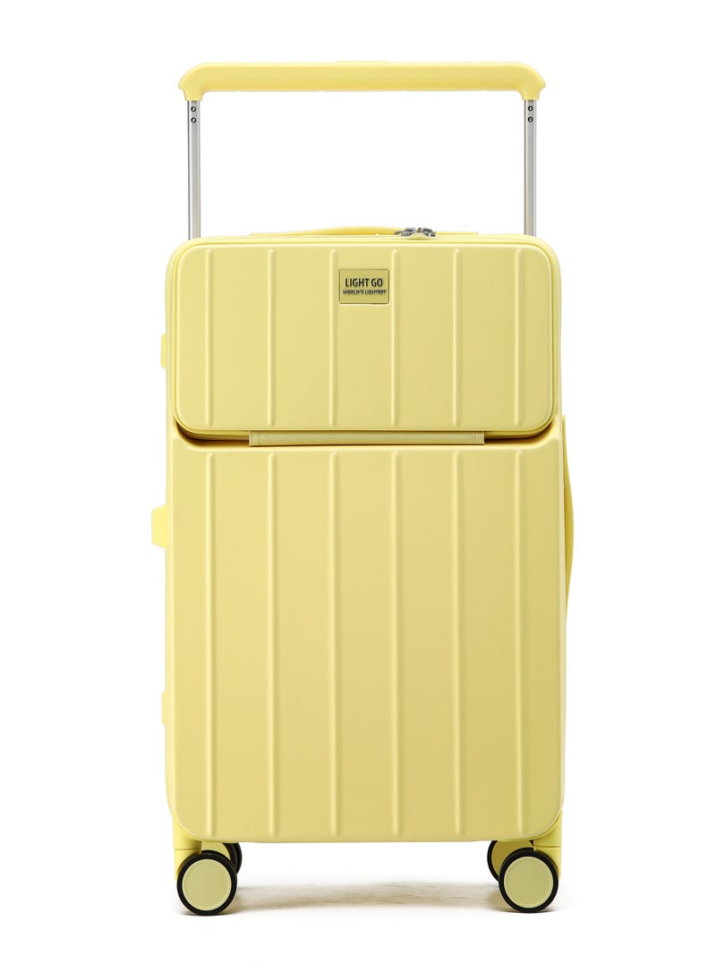 خفيفة الذهاب الأمتعة - LIGHTGO 7615 أصفر الحجم حقيبة 28"حالة فحص في الأمتعة مع توسيع مع TSA السفر حقيبة YKK السحاب جيب الكمبيوتر المحمول - Image 1