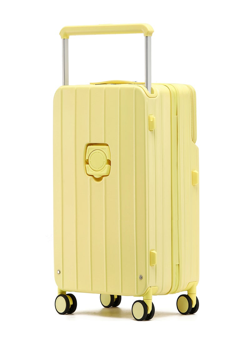 خفيفة الذهاب الأمتعة - LIGHTGO 7615 أصفر الحجم حقيبة 28"حالة فحص في الأمتعة مع توسيع مع TSA السفر حقيبة YKK السحاب جيب الكمبيوتر المحمول - Image 1