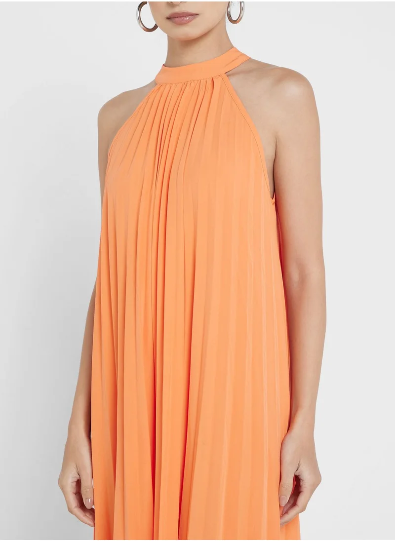 Khizana Halter Neck Pleated]Dress