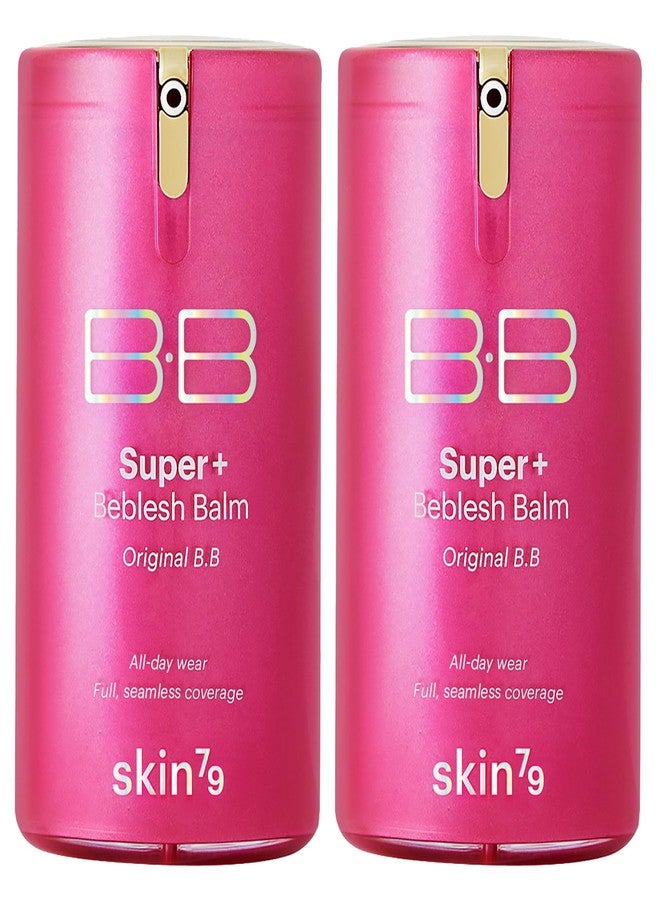 SKIN79 Super Plus Beblesh Balm Pink BB Cream 40g, 2 Pack, US Version K Beauty Flawless Radiant Base Foundation Makeup Blemish Cover Tinted Moisturizer Pink 21 color - Image 1
