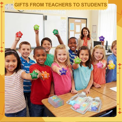 Hollowfly 30 Pack Testing Motivation Gifts for Students Bulk Encouragement Cards Star Stress Relief Ball with Motivational Quote and Organza Gift Bag for Standardized Test Day Exam Goodie Bag Filler - Image 5