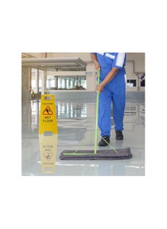 VINSTAR Caution Wet Floor Sign Board, Foldable, Sturdy Double-Sided Safety Warning Signs, Yellow Wet Floor Stand (2PK)  - Image 3