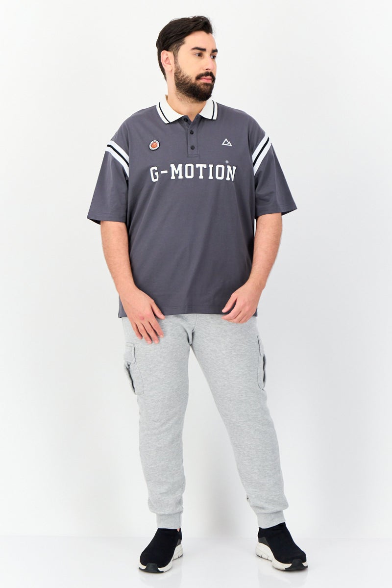 GIORDANO G Motion Men Sportswear Fit Short Sleeves Outdoor Polo Shirt, Grey  - Image 3
