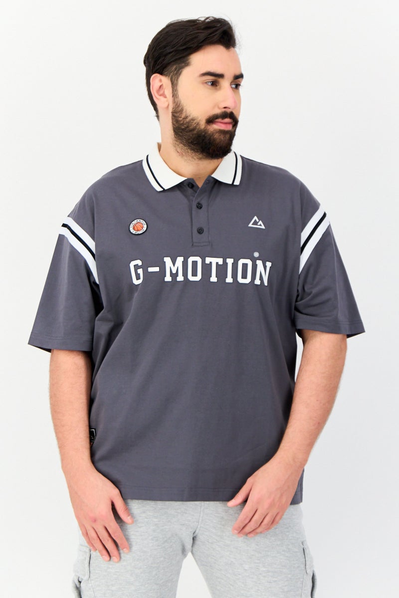 GIORDANO G Motion Men Sportswear Fit Short Sleeves Outdoor Polo Shirt, Grey  - Image 1