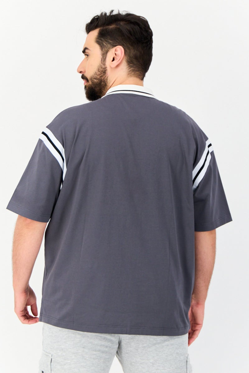GIORDANO G Motion Men Sportswear Fit Short Sleeves Outdoor Polo Shirt, Grey  - Image 4