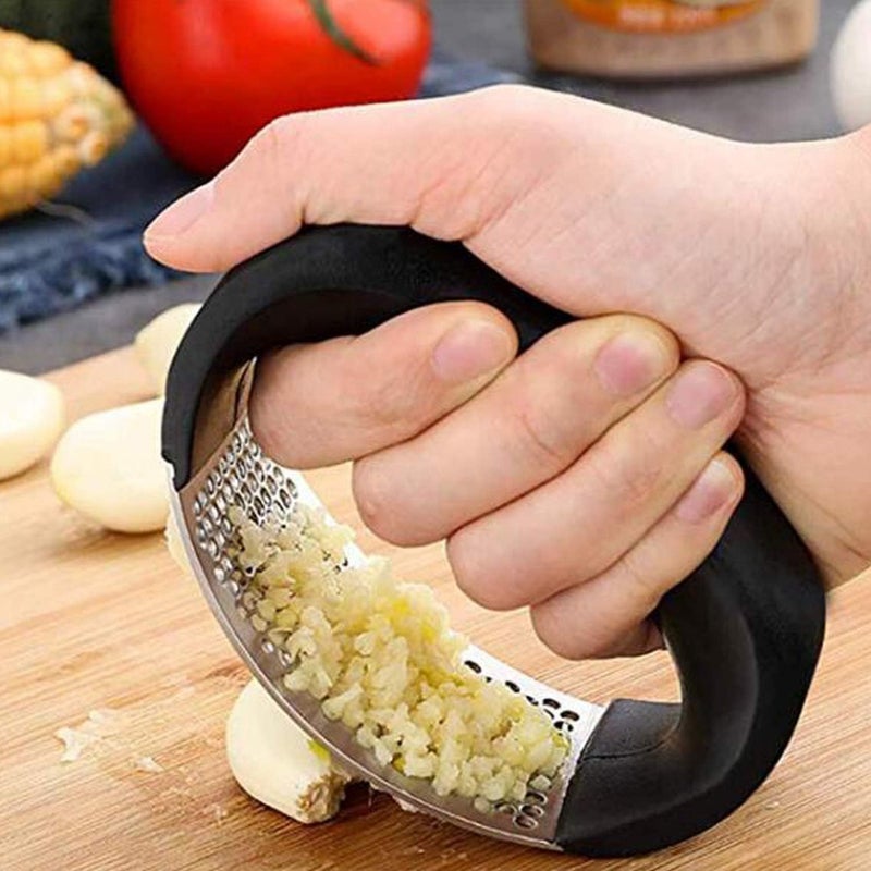 Baskety Garlic Dough Black Press and Peeler Crusher Also Used for Ginger Peeler Squeezer Chopper with Easy NonSlip Grip ABS Handle Dough Black - Image 5