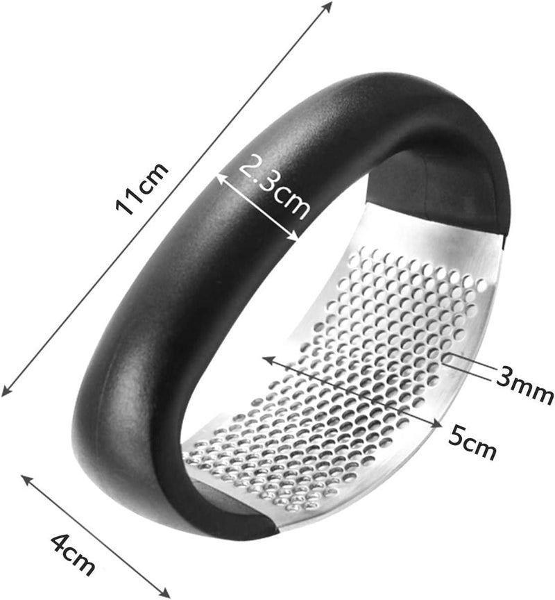 Baskety Garlic Dough Black Press and Peeler Crusher Also Used for Ginger Peeler Squeezer Chopper with Easy NonSlip Grip ABS Handle Dough Black - Image 2