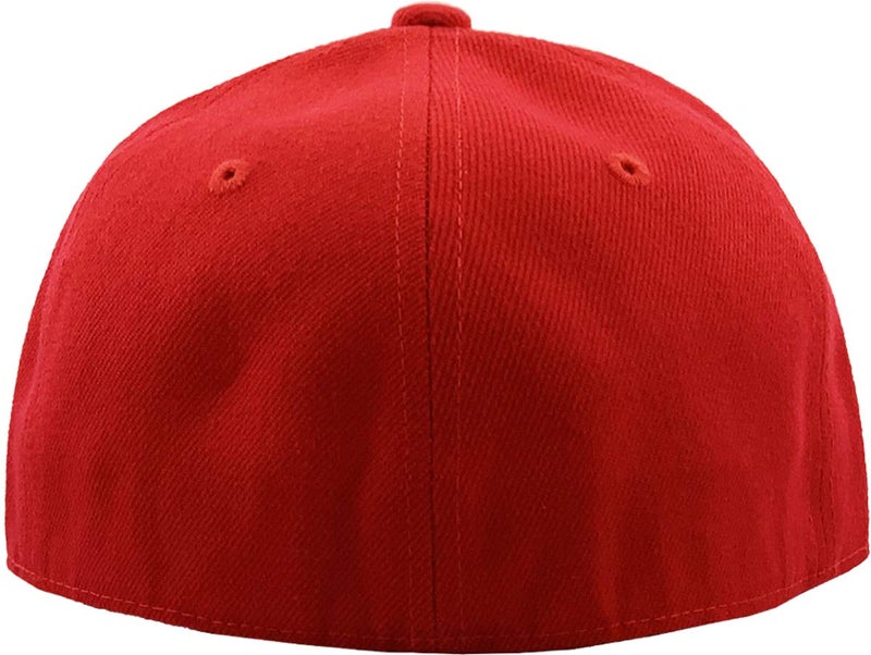 KBETHOS KNW-2364 RED (8) The Real Original Fitted Flat-Bill Hats True-Fit, 9 Sizes & 20 Colors - Image 3