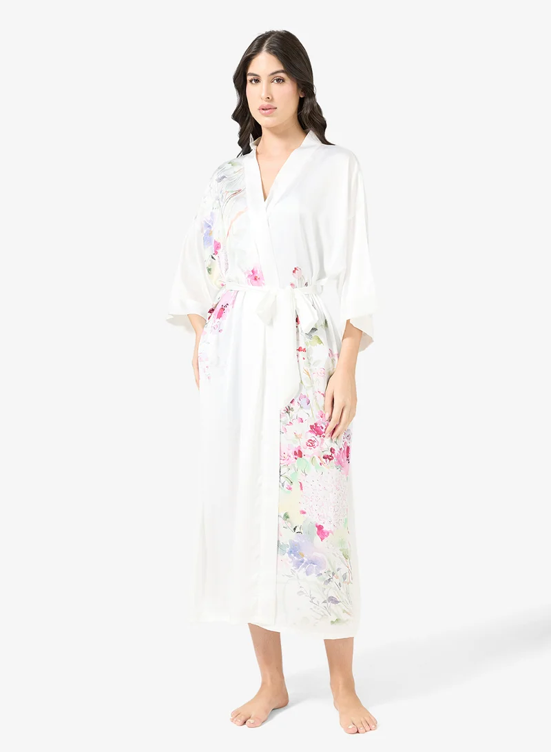 Floral Print Night Robe