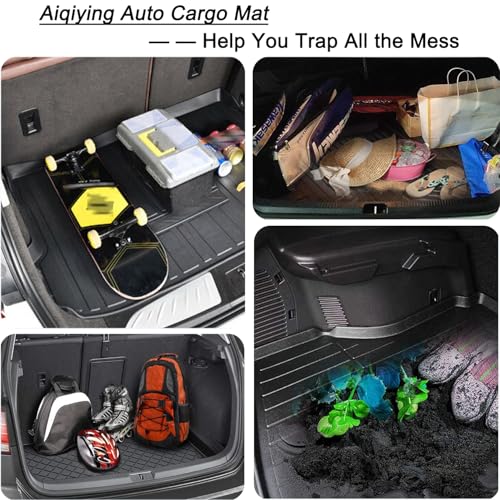 Aiqiying Accord Cargo Liner - All-Weather Rear Trunk Tray Cargo Mats Protector Custom Fit, 3D Tech Waterproof Flexible TPO Accessories, Compatible with 2013-2017 Honda Accord Models(No Hybrid Model) - Image 4