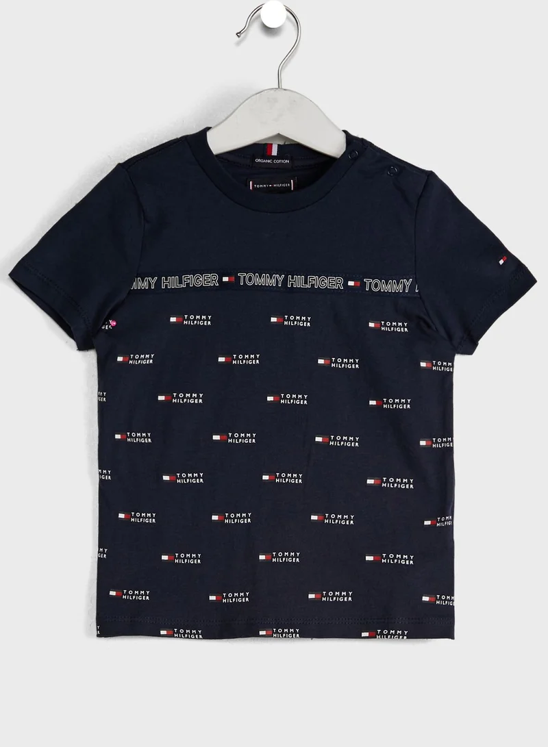 TOMMY HILFIGER Kids Aop Logo Crew Neck T-Shirt