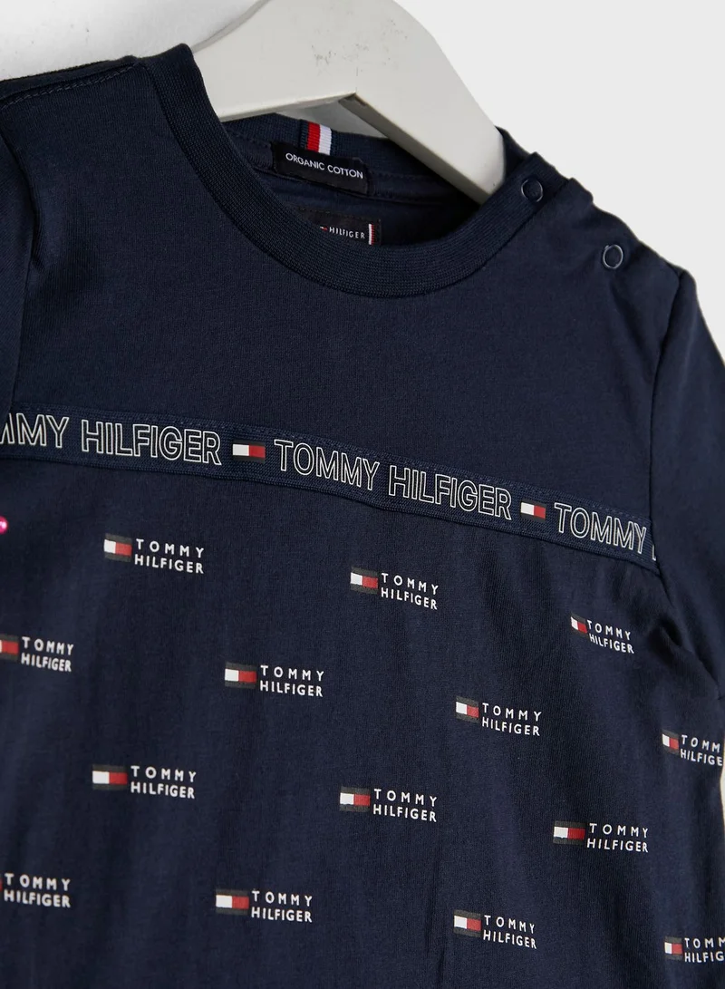 TOMMY HILFIGER Kids Aop Logo Crew Neck T-Shirt
