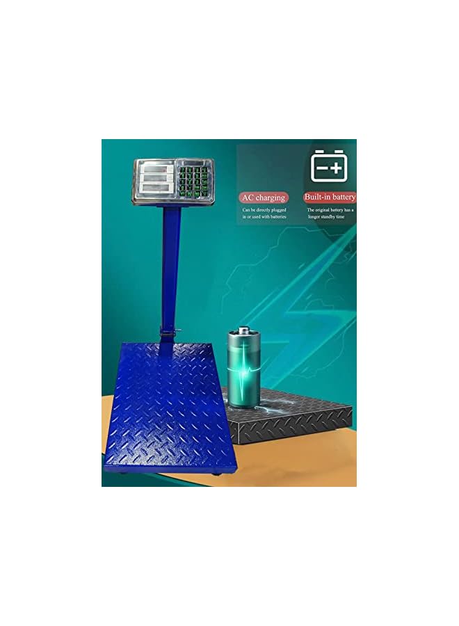 promass Industrial Platform Scale Weight,Computing Digital Scale, with Accurate KG Price Calculator High-Definition Displa, Foldable Rechargable for Weighing Luggage Package Shipping (Capacity 300KG) - Image 3