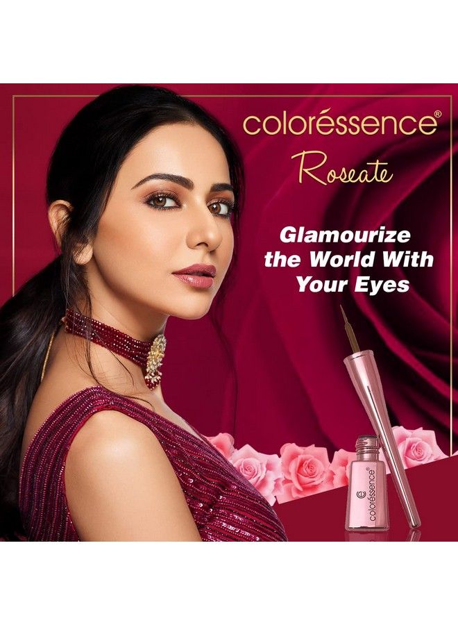 Coloressence Roseate Fab Tint Liquid Eyeliner Waterproof Smudge Proof Long Stay Upto 24 Hours Transferproof Matte Finish Pop Quirky Colors Eye Liner Caramel Brown 4Ml - Image 4