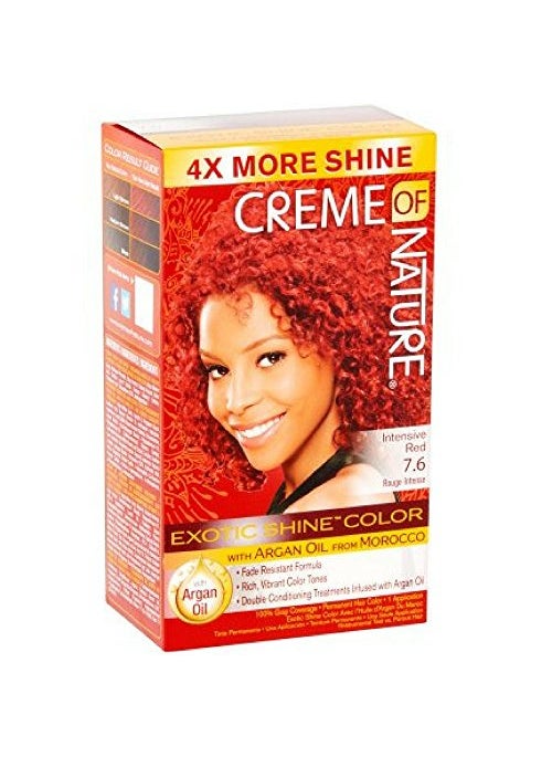 Creme of Nature Exotic Shine Hair Color by Creme of Nature, 7.6 Intensive Red, with Argan Oil from Morocco, 1 Application 