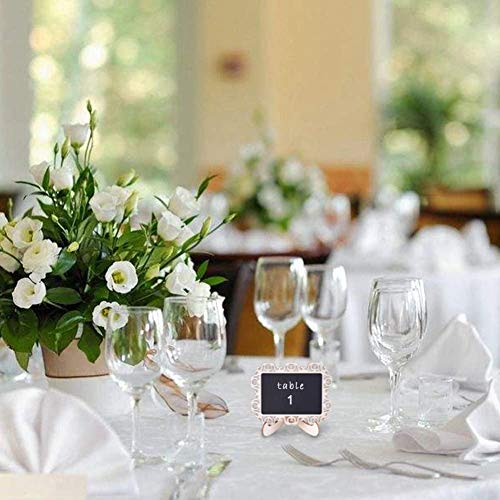 KREEPO Chalkboard Stand Wooden Place Card Name Blackboard Table Number Price (MDF_Chalkboard_10 pc) C-3 - Image 4